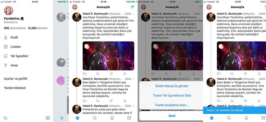 Twitter Yer İşaretleri Özelliği